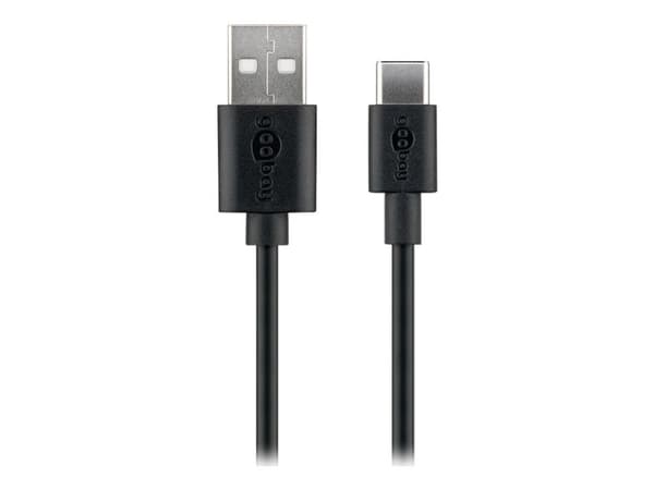 goobay - USB-kaapeli - USB (han) til USB-C (han) - USB 2.0 - 3 A - 2 m - lajittelu