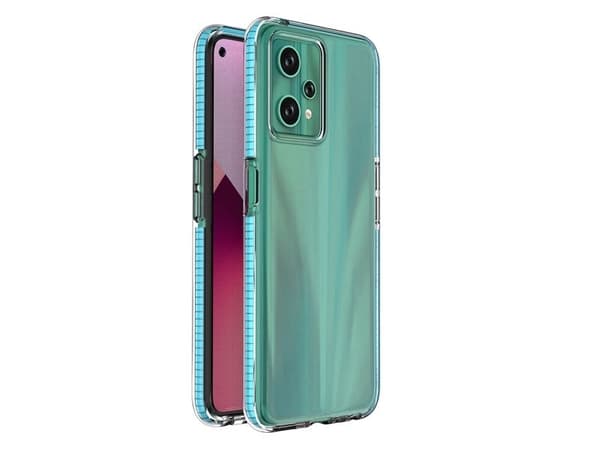 Spring Case till Realme 9 Pro - silikonfodral med ram - light blue