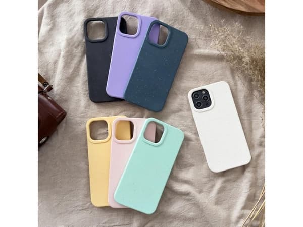 Hurtel: Eco Case-skal för iPhone 14 Plus - silikon nedbrytbart skydd - vit