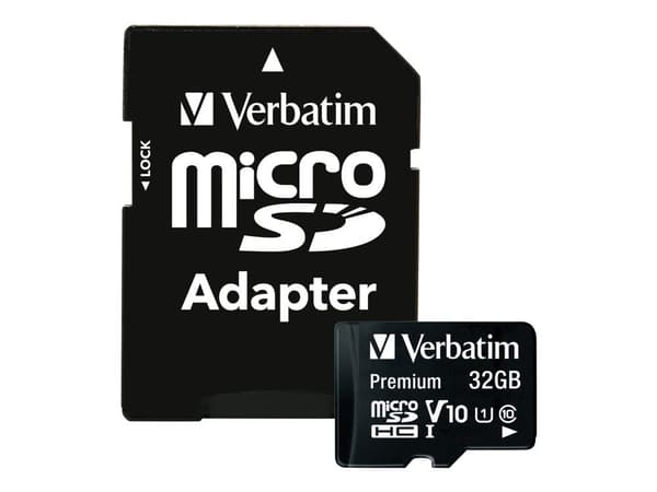 Verbatim MicroSDHC Card 32 GB inkl. Adapter (class 10)