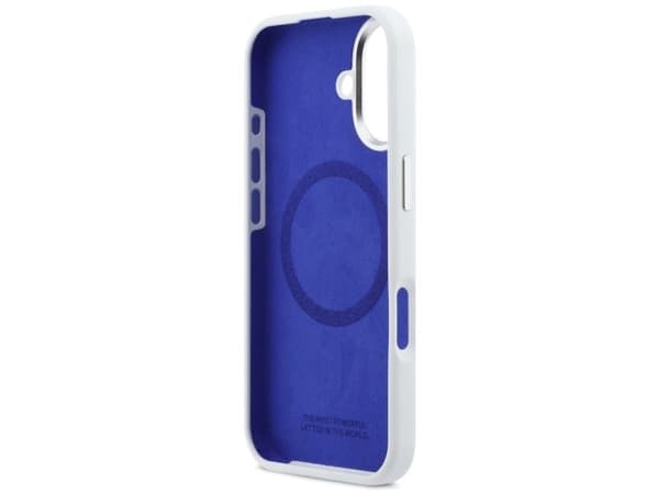 BMW M Silicon Horizontal Line MagSafe Case for iPhone 17 - White