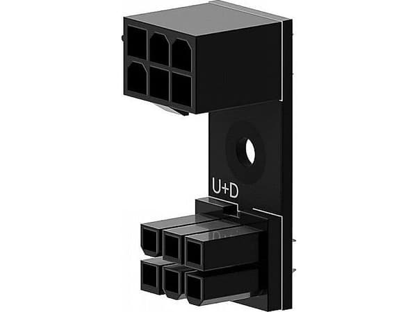 Singularity 6-Pin PCIe 180-graders adapter U+D