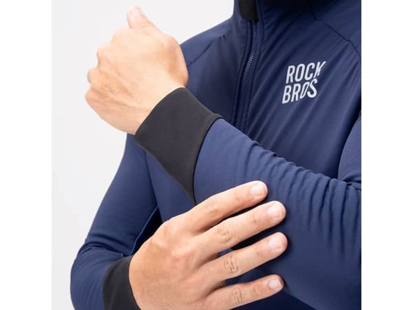 Rockbros YDWT014 vinterfleece cykeljacka i dubbla lager storlek L - blå