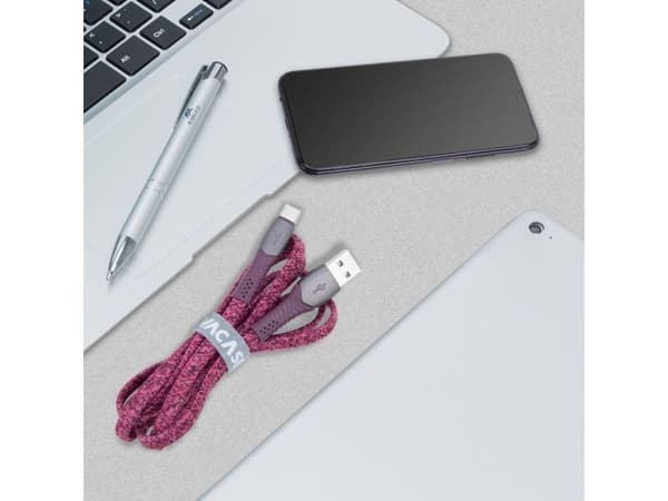 Rivacase PS6102 RD12, 1,2 m, USB C, USB A, USB 2.0, 0,48 Gbit/s, punainen