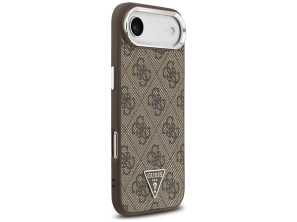 Etui Guess 4G Triangle Logo MagSafe do iPhone Air brązowy srebrny