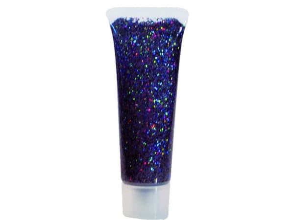 Svart glittergelé