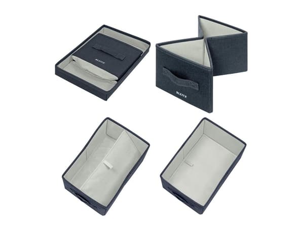 Leitz Fabric Storage - Förvaringsbox - small - sammetsgrå (paket om 2)