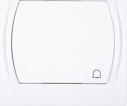 Karlik logo ringklockknapp vit (LWP-4)
