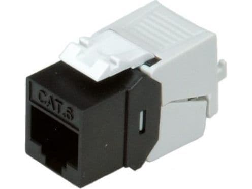 ROLINE Keystone Jack SLIM, Musta, RJ-45