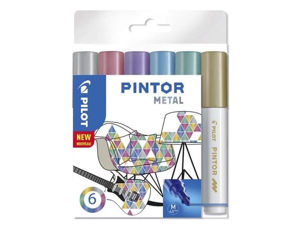 Fjernkontroll PERMANENT MARKER RUND M 6 METALLIC FARGER PINTOR PILOT