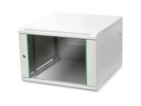 DIGITUS Professional Dynamic Basic Series DN-19 07U-6/6-EC - Skåp - väggmontering - grå, RAL 7035 - 7U - 19"