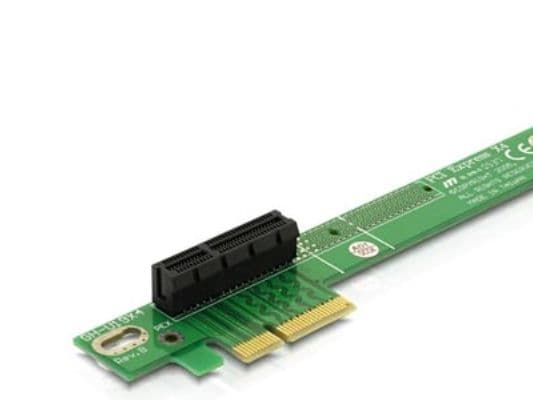 Delock Riser Card PCI Express x4 Angled 90° Left insertion - Kort för stigare