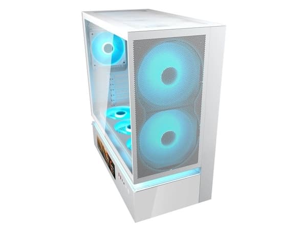 COUGAR Midi-Tower CFV235 Vision ARGB LCD-display mesh hvit (CGR-2DA4W-MV)