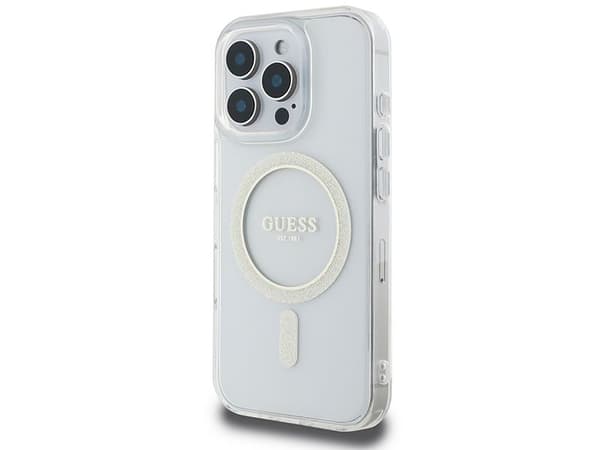 Guess IML Glitter Circle MagSafe-skydd till iPhone 16 Pro Max - klar