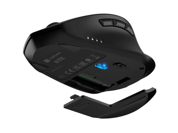 NATEC Kite, Högerhand, Optisk, Trådlös RF + Bluetooth, 4000 DPI, Svart