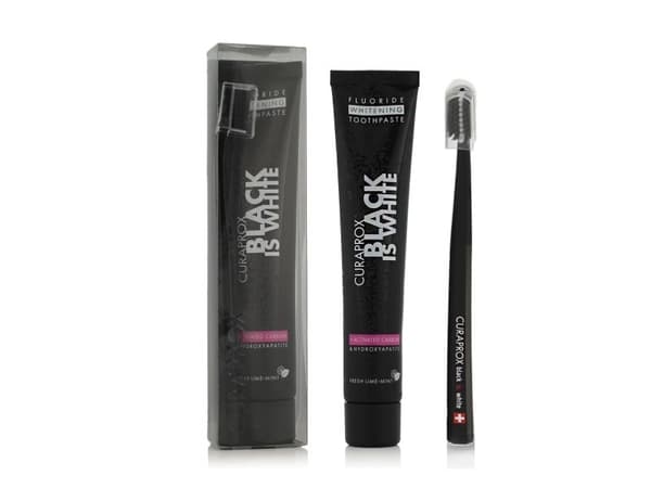Curaprox tannkrem Black is White 90 ml + tannbørste