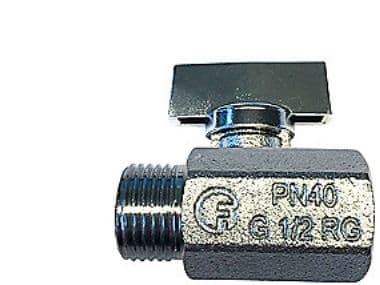 Mini 581 ventil, rødgods, muffe/nippel, 1/2", kraftig model
