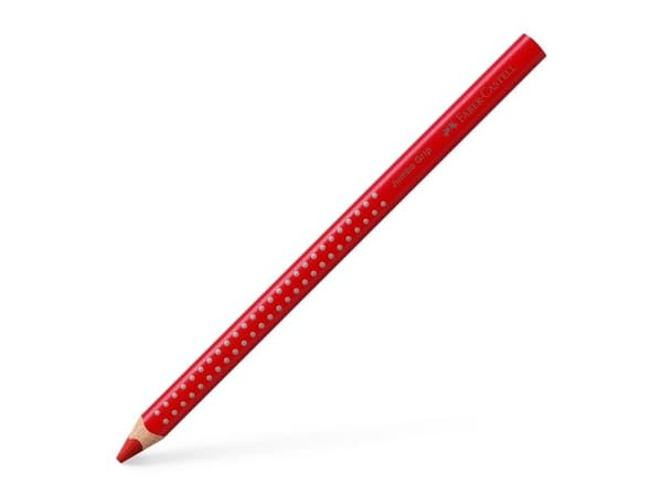 Färgpenna, Faber-Castell Grip, JUMBO, röd, triangulär - (12 st.)