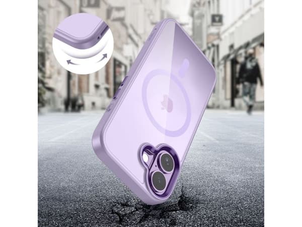 Tech-Protect MagMat MagSafe-etuie til iPhone 17 - transparent lilla
