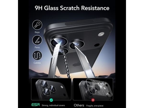 ESR OSLONA NA APARAT ESR ARMORITE CAMERA PROTECTOR 2-PACK IPHONE 18 PRO / 18 PRO MAX BLACK
