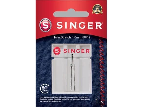 Singer | Twin Stretch Needle, Decorative, 4.0 80/12 1PK