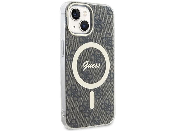 Guess IML 4G MagSafe case for iPhone 15 - brown