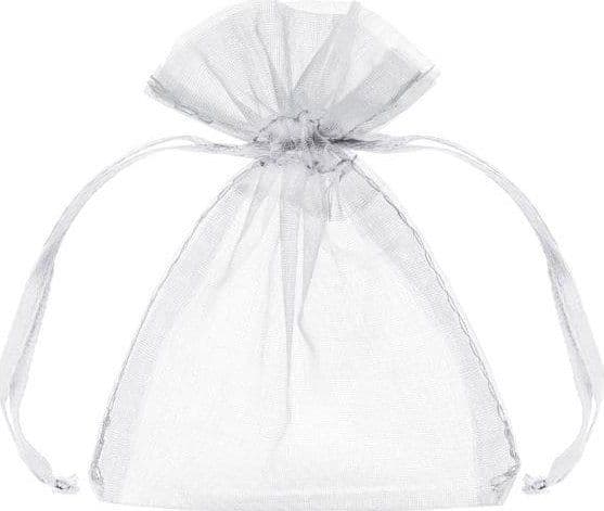 Hvide organza poser, 10stk