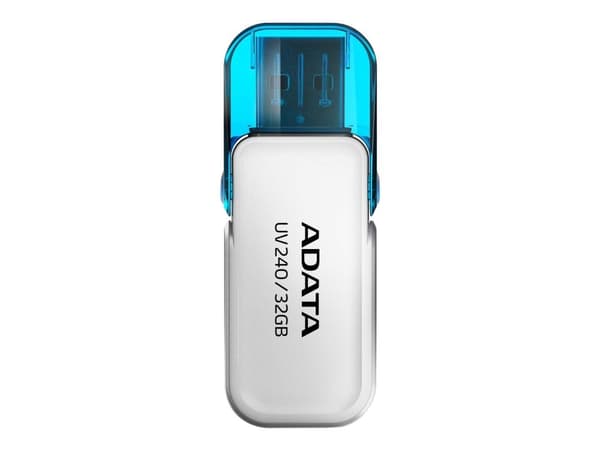 ADATA UV240 - USB-flashstasjon - 32 GB - USB 2.0 - hvit