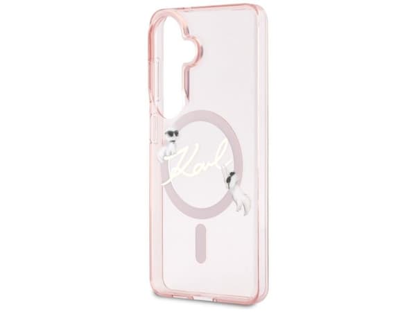 Karl Lagerfeld IML KC Script MagSafe Case for Samsung Galaxy S26 - Pink