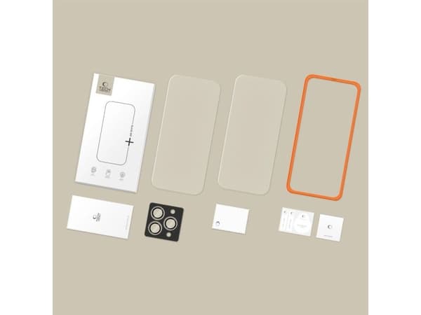 Tech-Protect härdat skärmskydd EASY SET+ 3-pack för iPhone 16 Pro / 17 Pro CLEAR