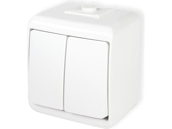 Karlik WHE-2, Tryckknappsbrytare, IP54, 250 V, 10 A