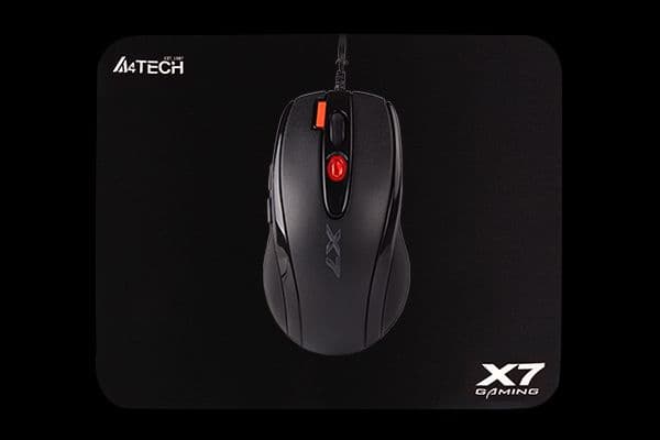 A4Tech X-7120, Molempikätinen, USB A-tyyppi, 2000 DPI, 3 ms, Musta