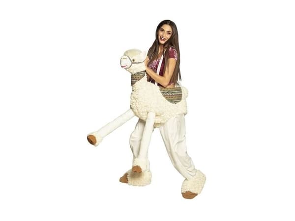 Lama piggy back kostume, voksen