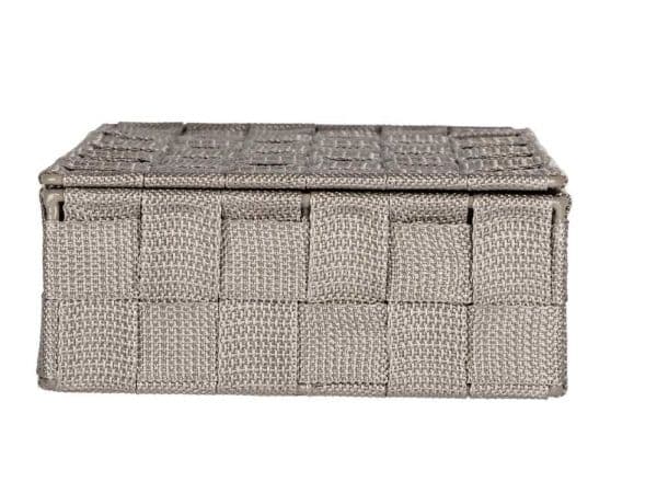 WENKO 22569100, Förvaringskorg, Mullvadsgrå, Rektangulär, Polyuretan (PU), Polyvinylklorid (PVC), Monokromatiskt, inomhus