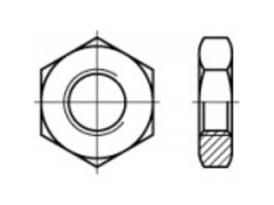 Toolcraft 106951, Bolts & nuts, Galvaniserat stål, Universal, Hex, Zink, M10