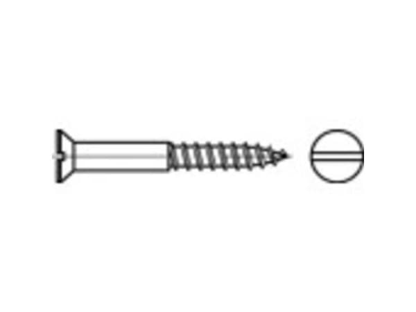 TOOLCRAFT försänkt träskruv 3–10 mm mässing DIN 97 200 st