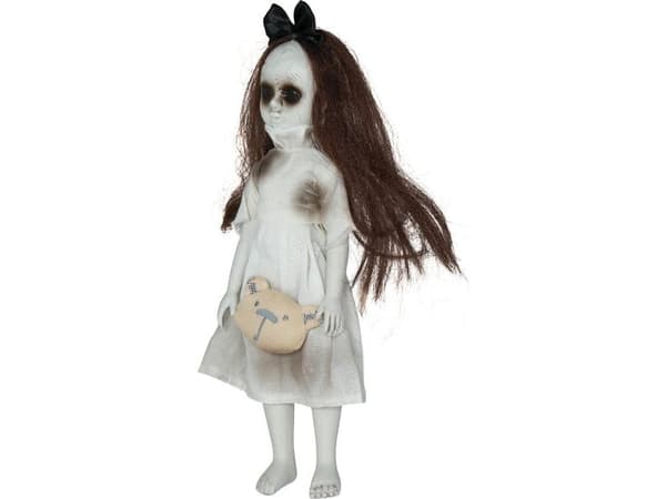 Hængende pige med bamse, 30 cm
