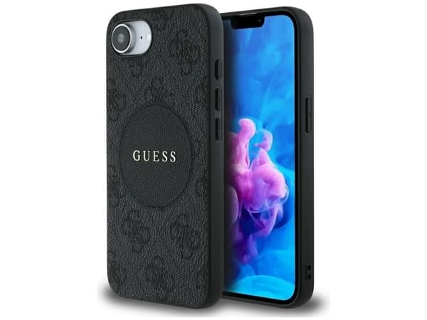 Case Guess 4G Circle Classic Logo        MagSafe for iPhone 16e black