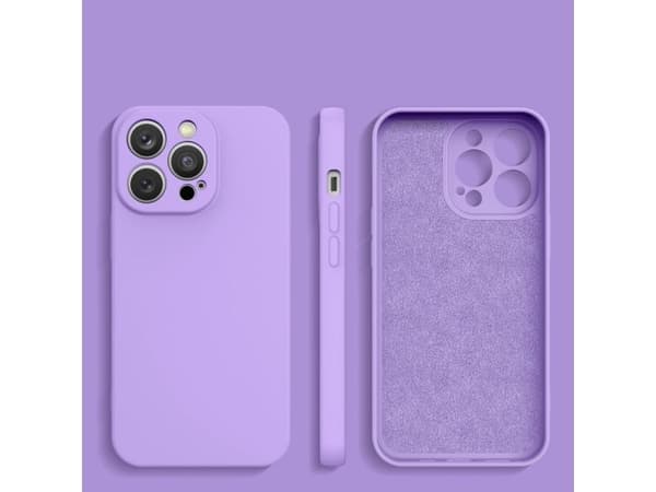 Siliconfodral iPhone 14 Plus silikonfodral - lila