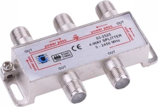Signaldemper/Splitter 4-veis (LB0047)