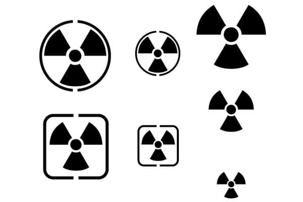 Stencil Radioactivity Signs