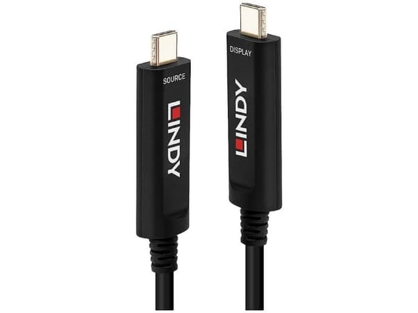 Lindy 38503, 15 m, USB C, USB C, Svart