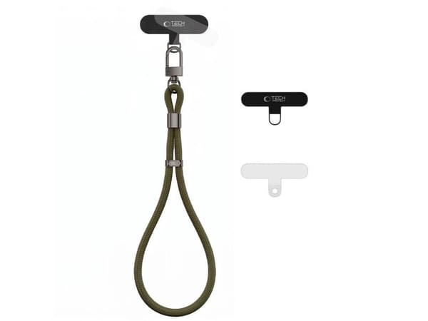 Tech-Protect C11S Rope Wrist Strap for Phone - Dark Green