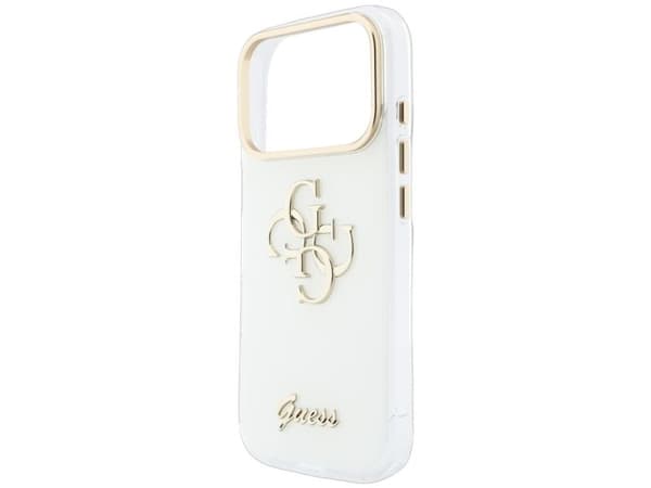 Guess IML 4G Script Metal Case for iPhone 17 Pro Max / 18 Pro Max - White