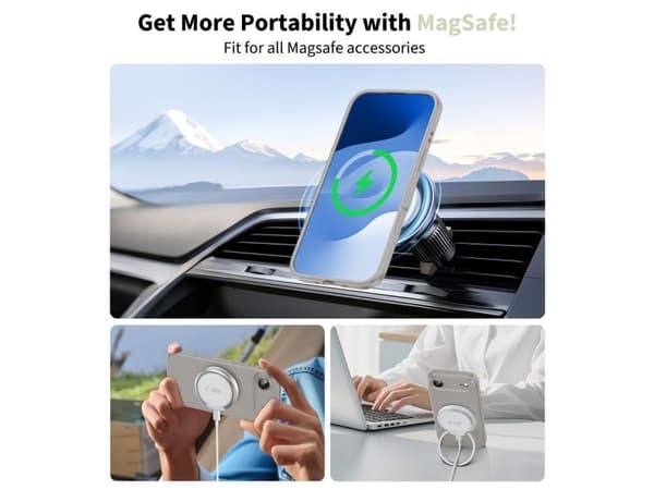 Tech-Protect silikon MagSafe-skal för iPhone 17 Air - grå