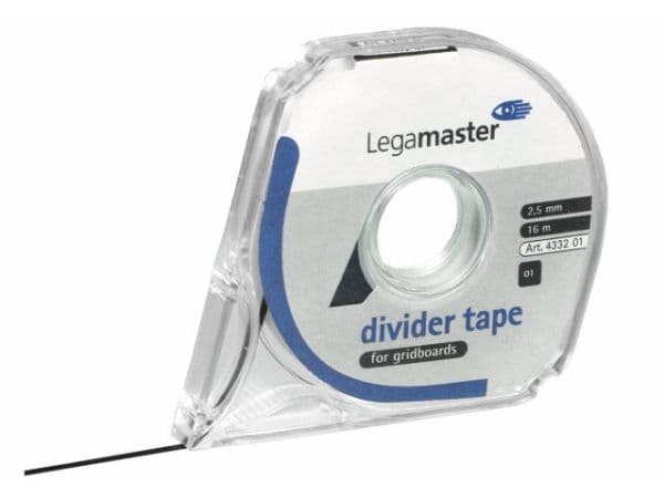 Inddelingstape Legamaster®, 2,5 mm x 16 m, sort