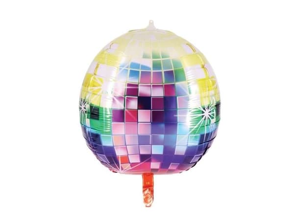 Folieballon diskokugle multi