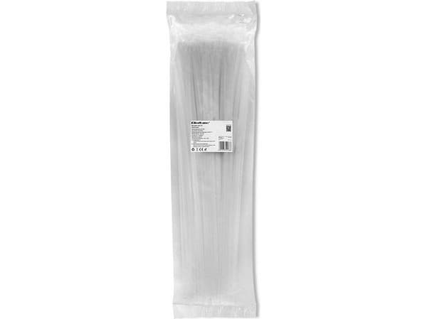 Qoltec - Kabelsamlare - 45 cm - vit (paket om 100)