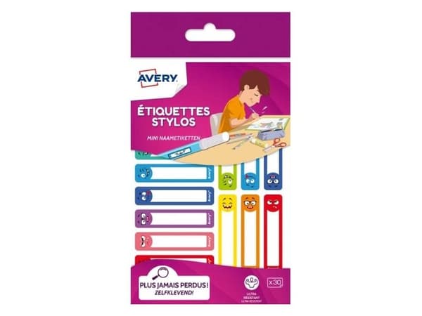 Avery RESMI30S, Multifärg, Rektangel, Permanent, A6, Polyeten, 10 styck