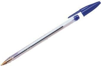BIC Cristal, Klips, Tynn spiss, Blå, 50 stykker, Medium